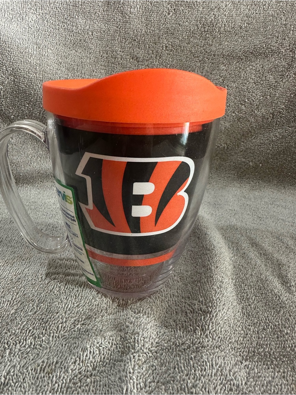 Cincinnati Bengals Travel Mug with Orange Lid